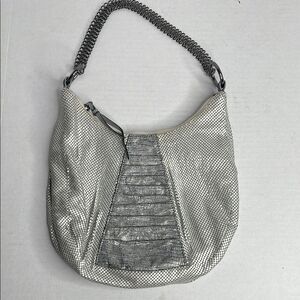 Whiting & Davis Silver Shoulder Bag